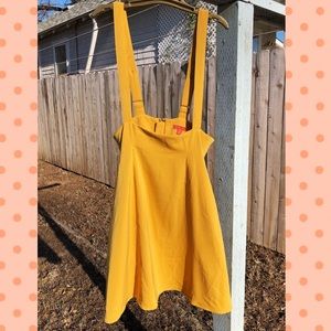 Yellow ModCloth Overall Jumper Skirt